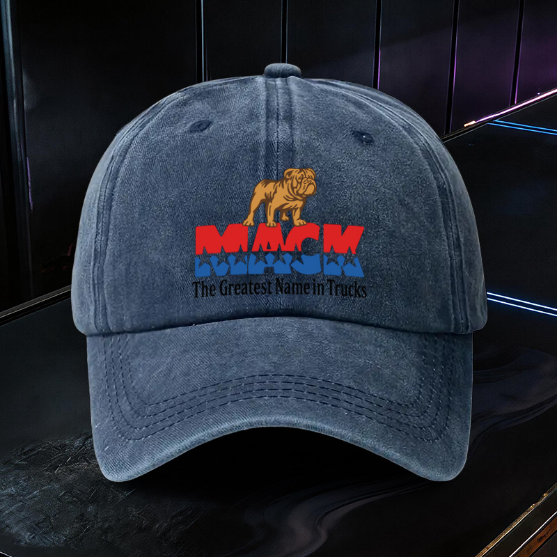 TEMU 1pc For Mack Bulldog Trucker Hat For - Vintage Retro Bulldog Graphic Baseball With Iconic For Mack, Adjustable Elastic, Lightweight Comfortable