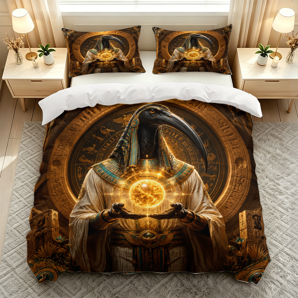 3pcs Themed Duvet Cover Set Bedding, Trendy Breathable Soft Bedding (1 Duvet Cover and 2 Pillowcases) with Zipper Closure for Bedroom, Home Bed Decoration Gift