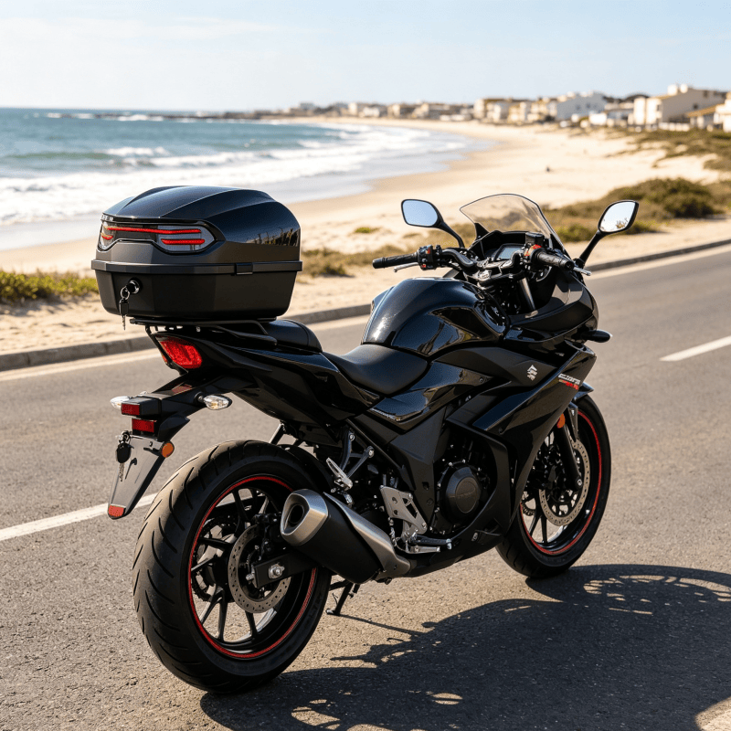 motorcycle storage box sold on Temu United States