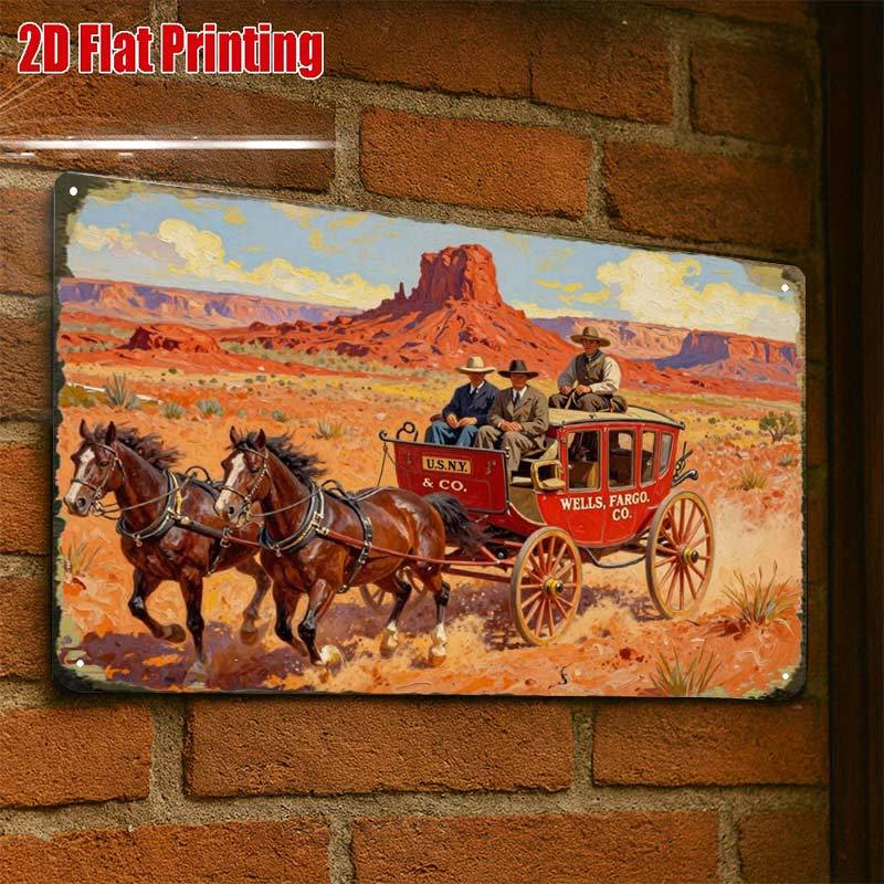 TEMU 2d Flat - 2d-flat, 1pc, Vintage Western Art Print, Creative Tin Sign Garage Decoration, Lettering, High-, Home Decorators, 2d Flat, Perfect For
