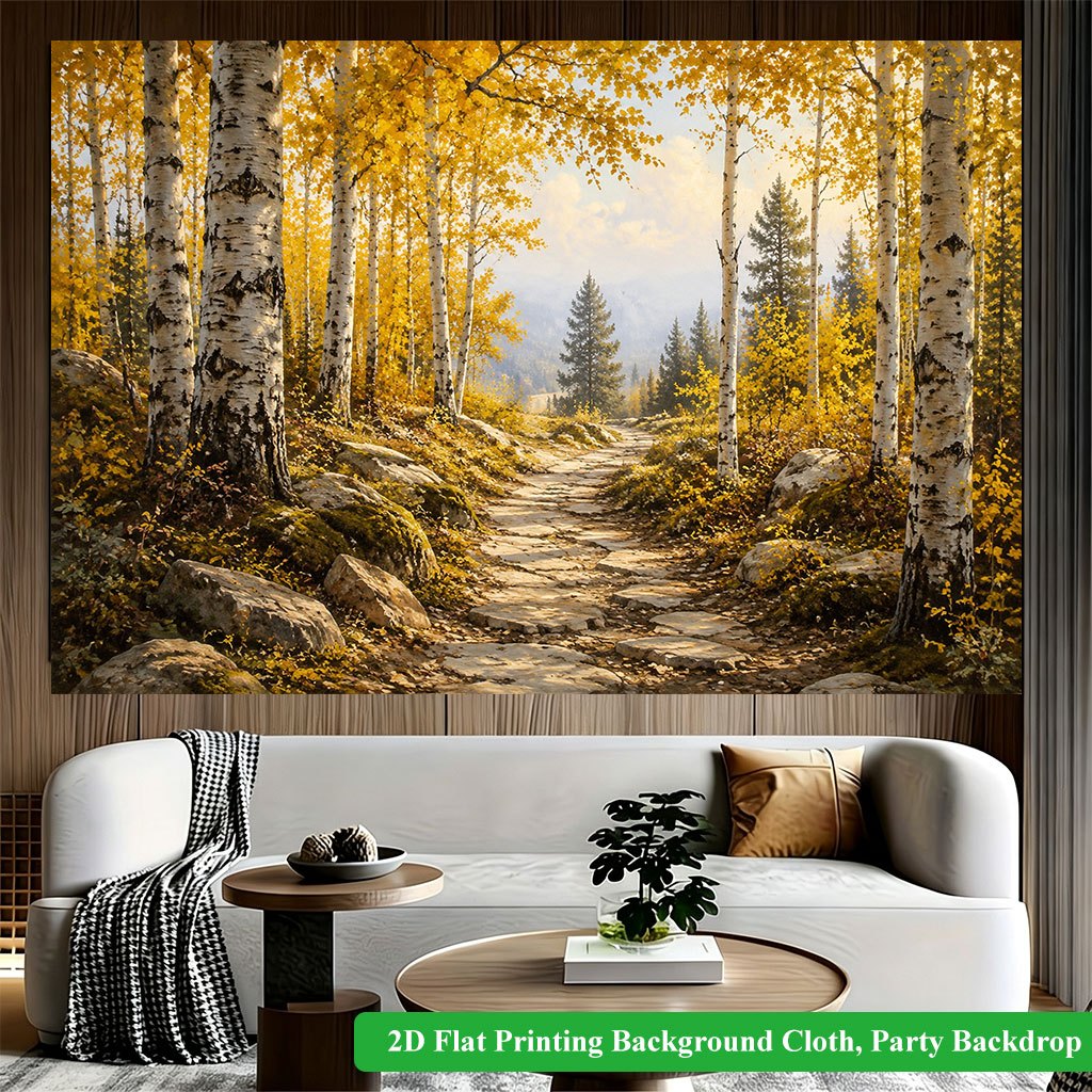 Autumn Forest Path Backdrop Banner