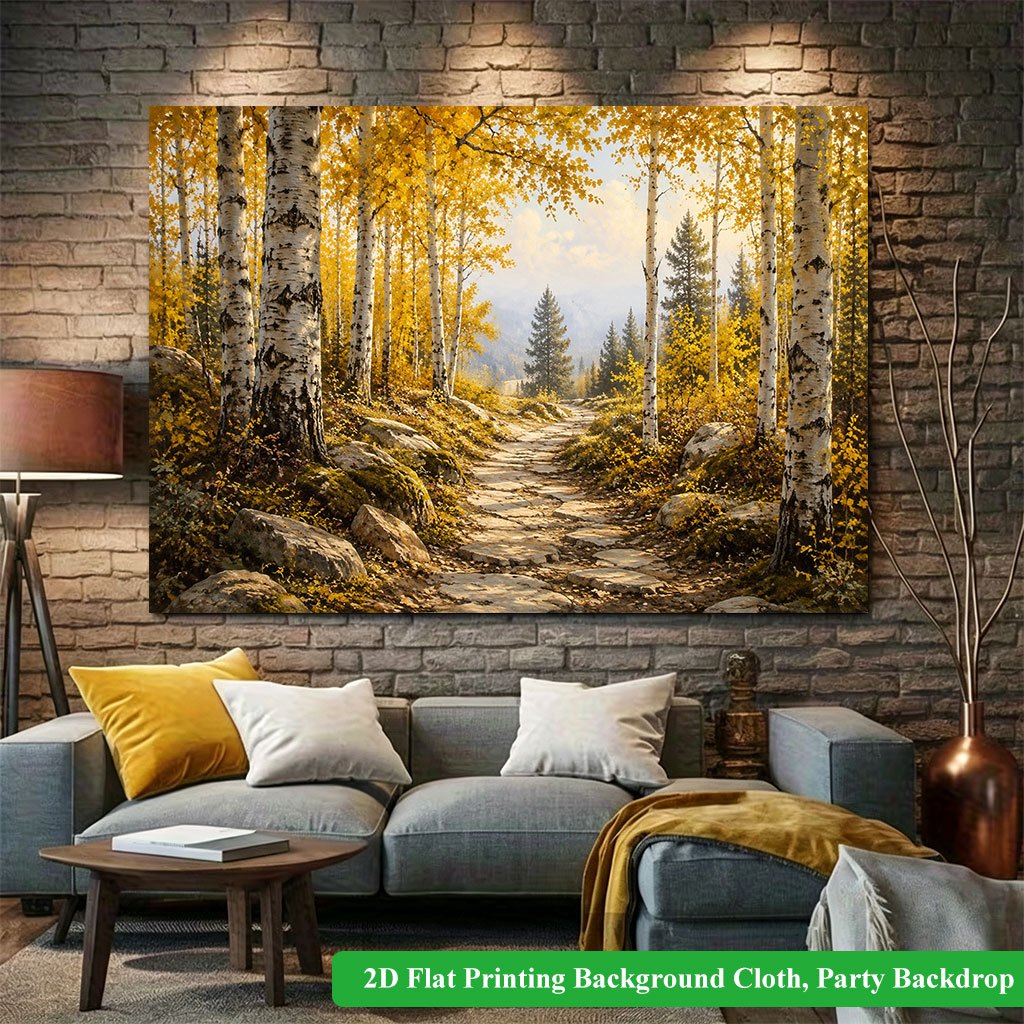 Autumn Forest Path Backdrop Banner