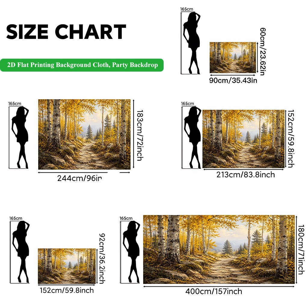 Autumn Forest Path Backdrop Banner
