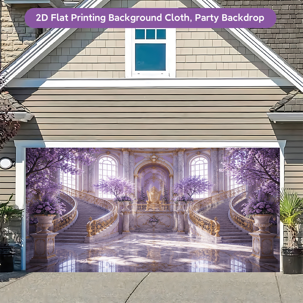 Luxury Golden Staircase Backdrop Banner