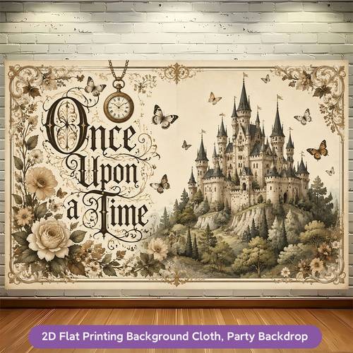imagem do item banner de 2d , 2d - banner de 2d 1pc, banner de numa vez sonhos, de de poliéster, adequado para pendurar na parede de estar, quarto, escritório, decoração de casa, decoração exterior, decoração de festa
