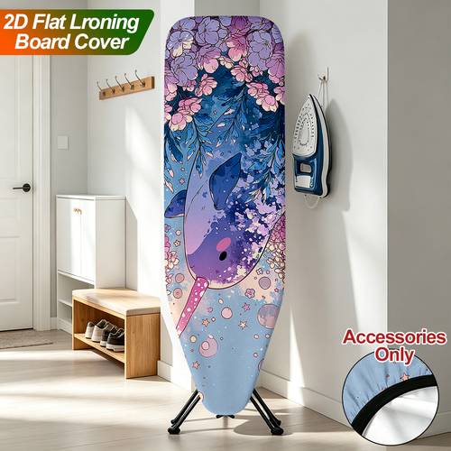 item picture 2d flat 1pc purple with printed ironing board cover bright decor accessory protective pad for standard ironing boards essential 2d flat