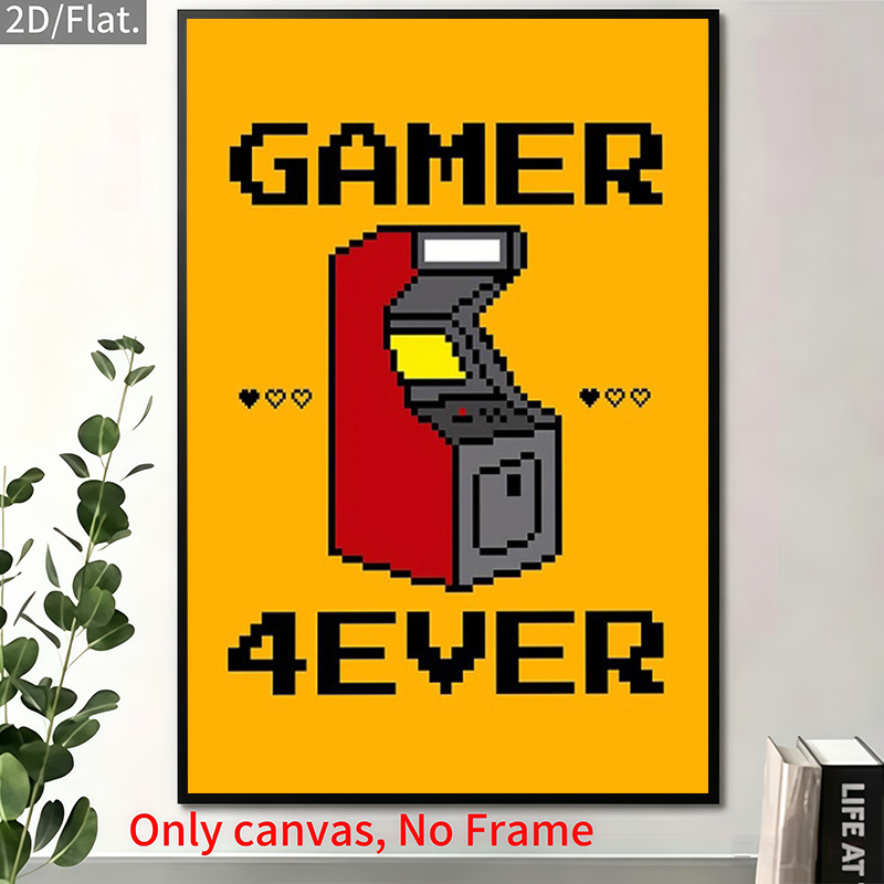 Unframed canvas print of an arcade machine – retro gamer poster