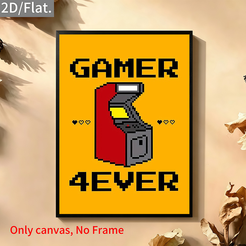 Unframed canvas print of an arcade machine – retro gamer poster