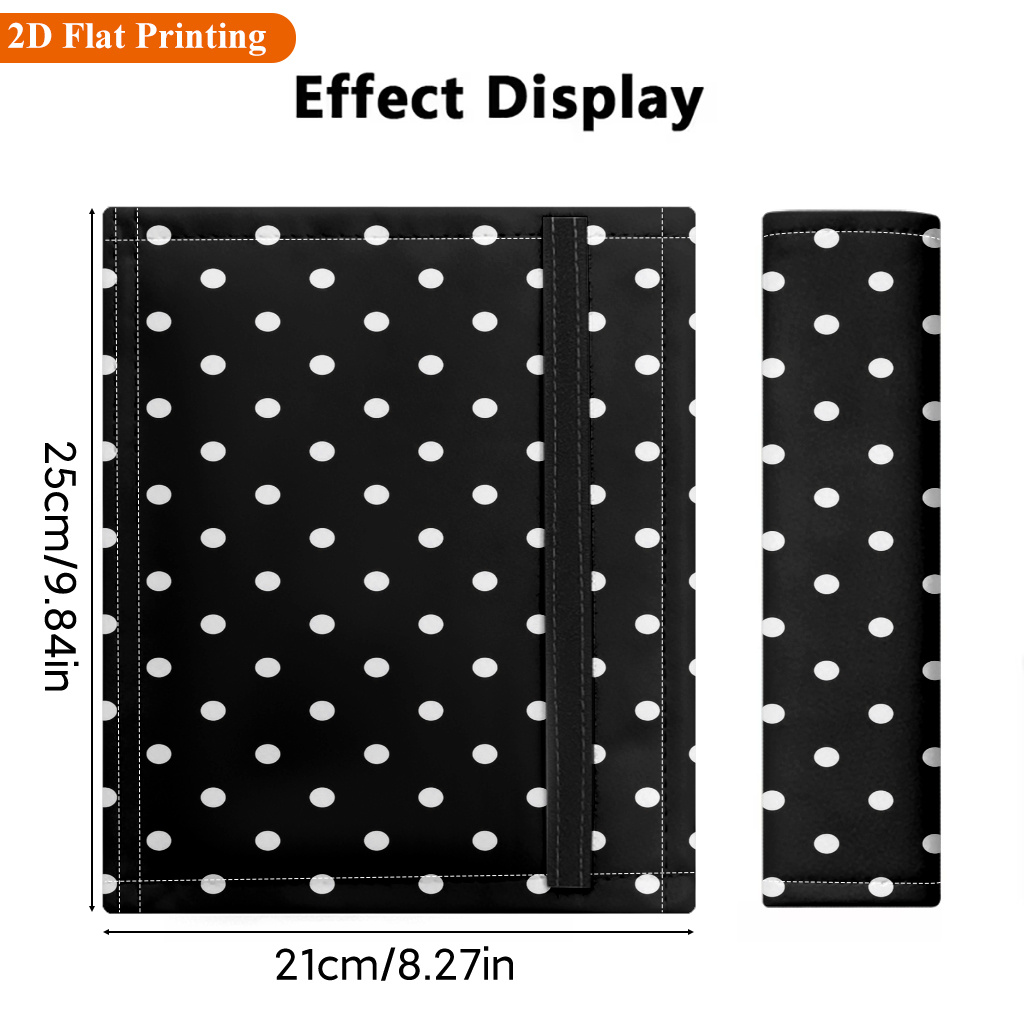 TEMU Car Seat Belt Cover 1pc, Pattern With White Dots Seat Belt Cover, Comfortable Shoulder Pad, Decoration Accessory, , Durable And Wear-resistant,