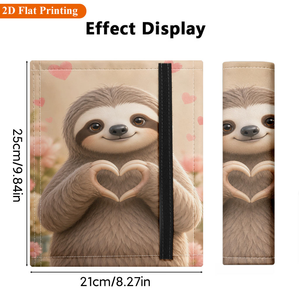 TEMU 1pc Sloth Holding Heart Car Seat Belt Cover With Shoulder Pad - Lap Belt Suitable For Cars & Trucks, , Durable Wear-resistant Suitable For &,