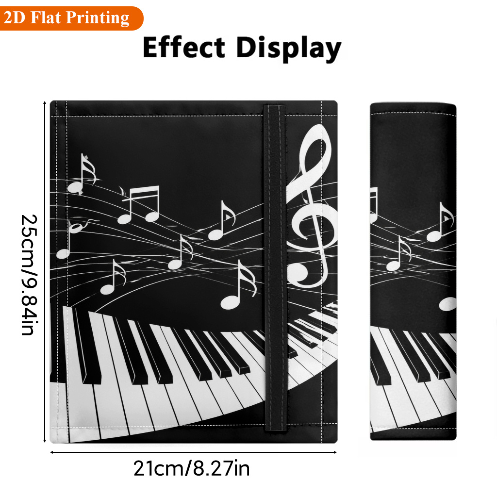 TEMU 1pc Car Seat Belt Cover With Musical Piano Notes & Piano Key - Compatible For Cars & Trucks, Comfortable Shoulder Pad, Suitable For,,, , Durable