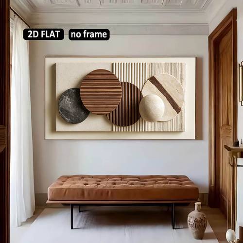 item picture 2d flat 1pc large abstract geometric wood marble wall art poster modern minimalist suitable for office decor unframed canvas neutral design jumbo size 31 49 x62 99 80x160cm for contemporary scandinavian decorations 2d flat