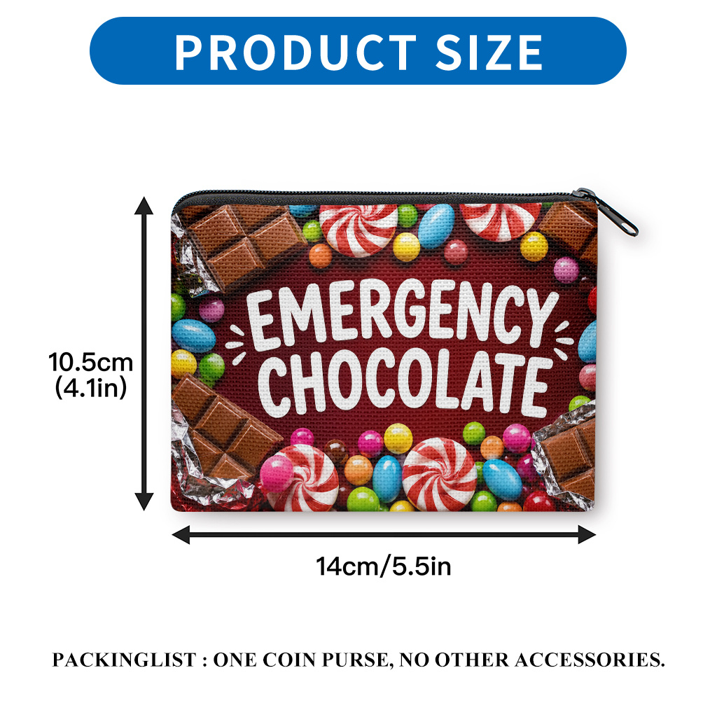 TEMU Porte-monnaie, Porte-monnaie d'urgence pour chocolat, Porte-monnaie multifonctionnel, Sac de rangement pour petits objets comme les oreillettes