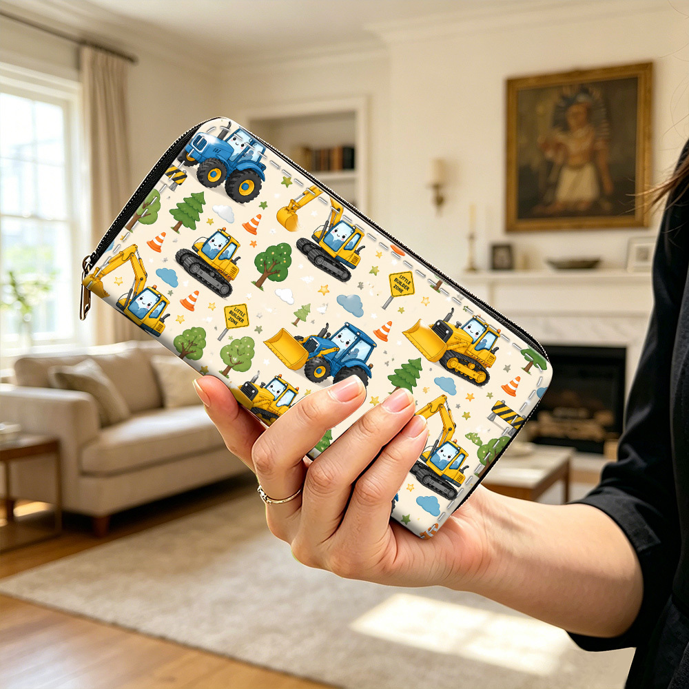   designed long wallet with zipper multifunctional purse with card holder card slots and   pouch fashionable zip around purse wallet for women and men for outdoor gift