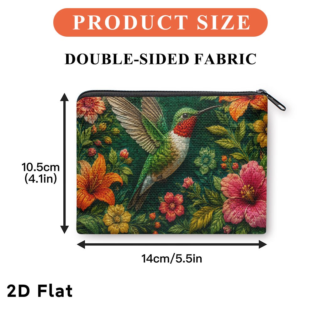 TEMU 2d Flat Coin Purse 1pc, Flowers, Multifunctional Coin Purse, Combining , Cards, And Keys Into 1 Compact And Stylish Small Wallet With Zipper
