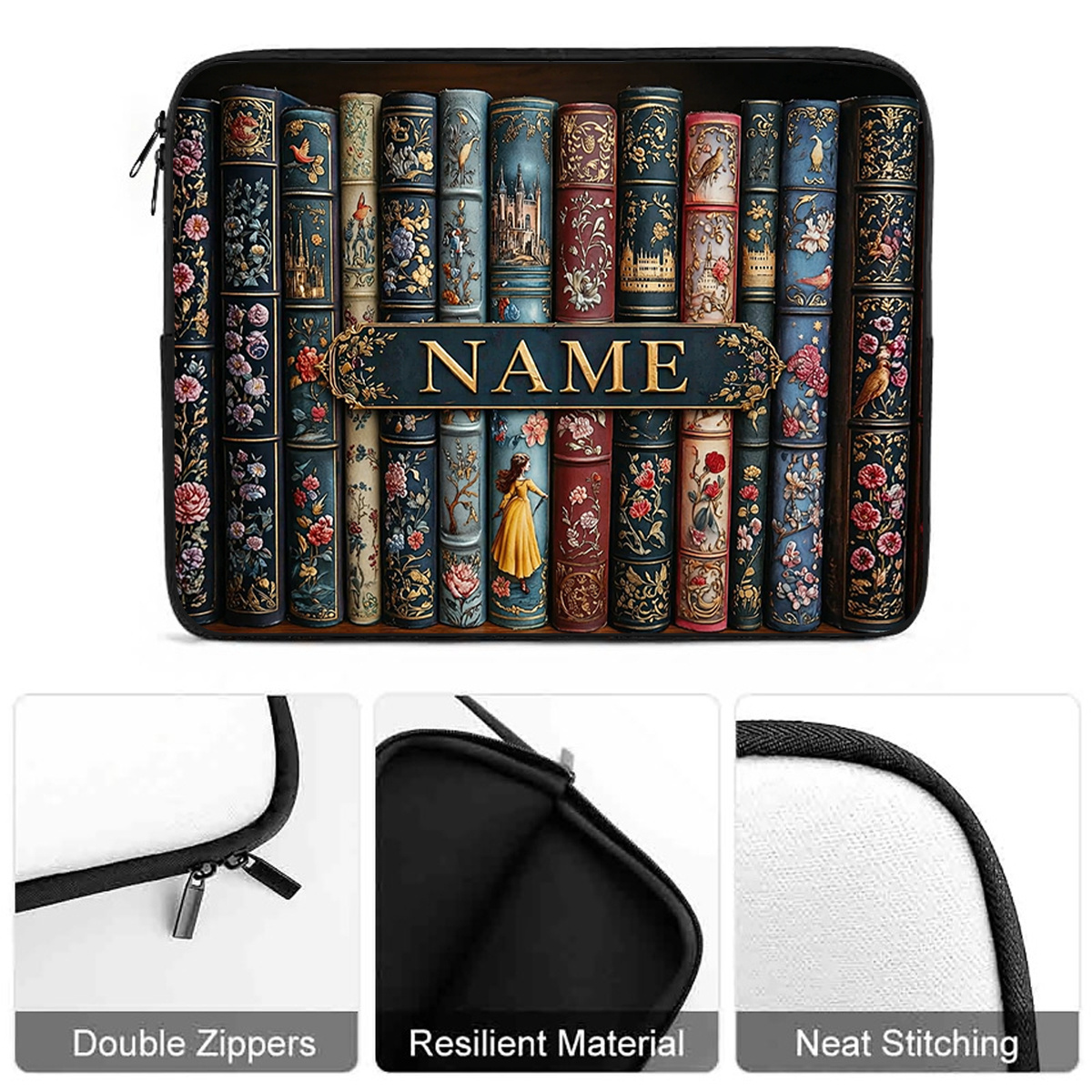 Personalized Custom Name/Text Laptop Sleeve Case for 25.4 to 43.18cm Laptops