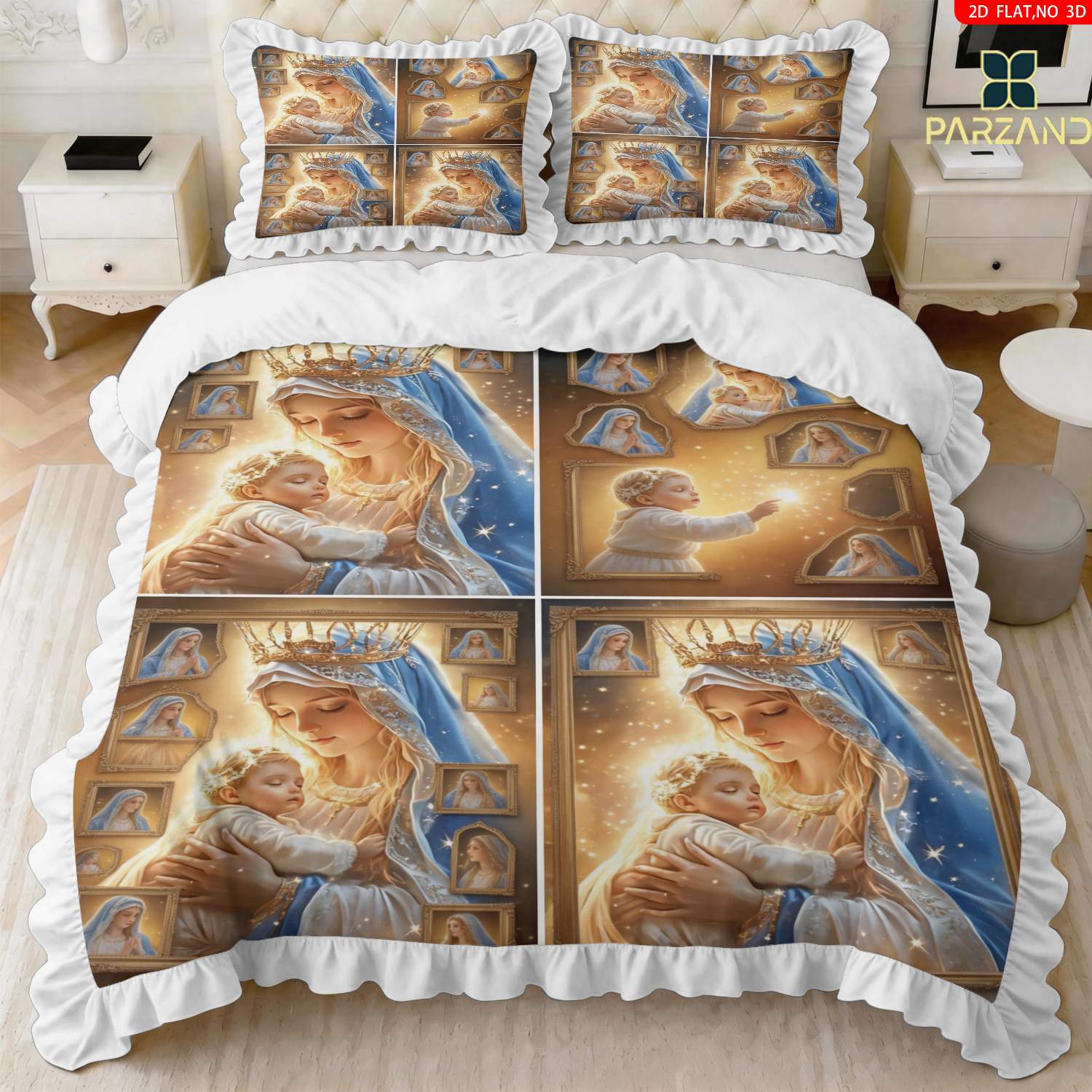 item picture 2d flat 2 3pcs printed queen hd printed pattern   bedding for bedroom decoration   duvet cover and pillowcases 1 duvet cover and 1 2 pillowcases   not included halloween