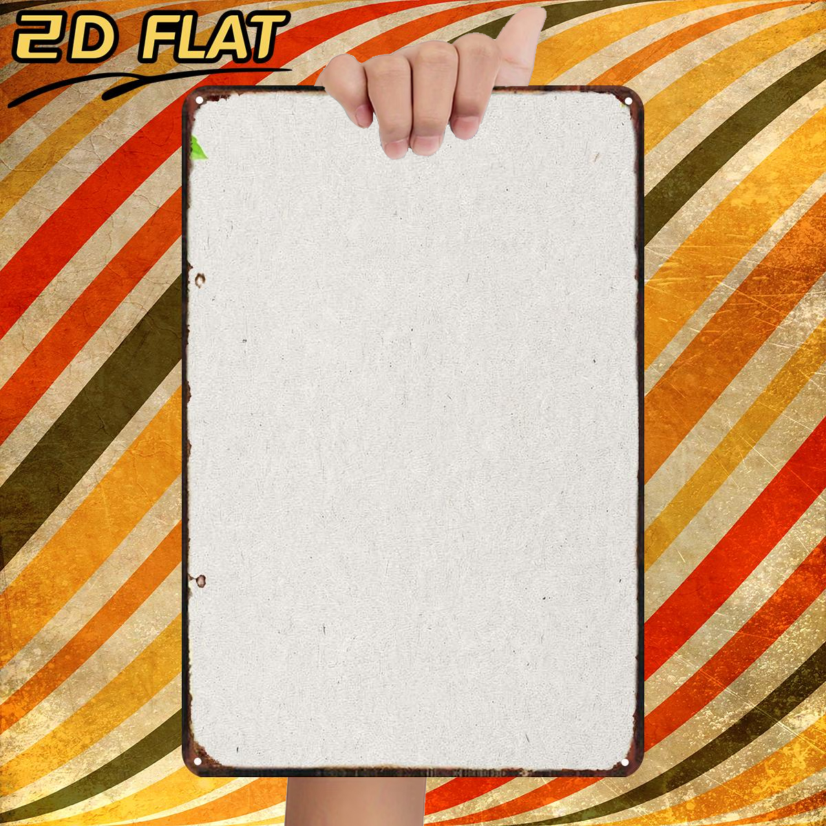 TEMU 2d Flat, 2d Flat 1pc,a Blank Page With A Rustic Border,metal Lron Sign,size(8"x12"/20cm*30cm)decoratve Paintings/room/restaurant/bar/door/garage