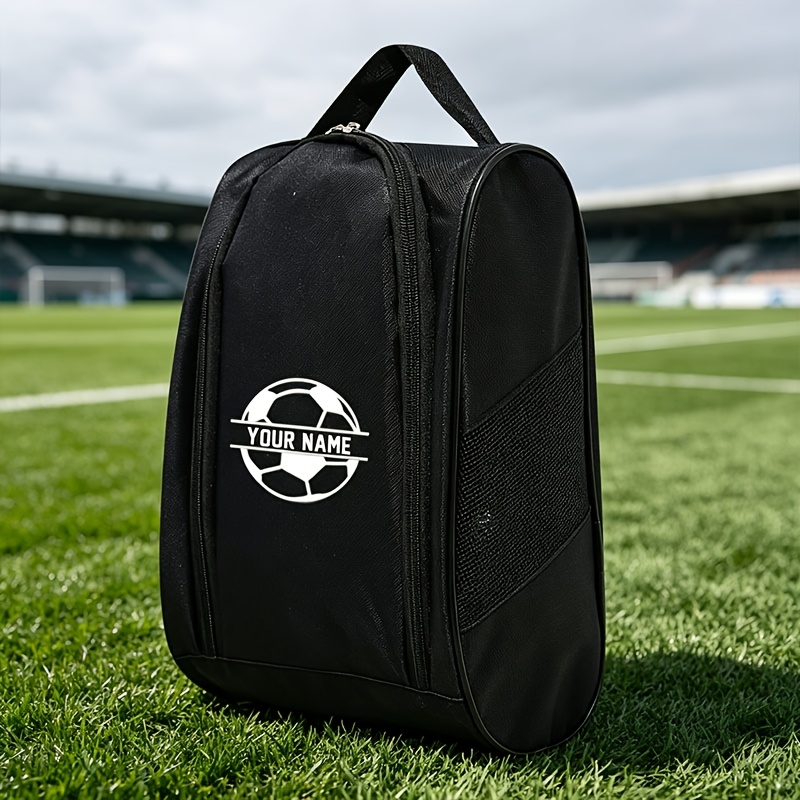 TEMU 2026 New Personalized Custom Football Text Design Portable Travel Shoe Bag, Golf Bag, Bag, More Convenient For Business Travel, Hand-carry