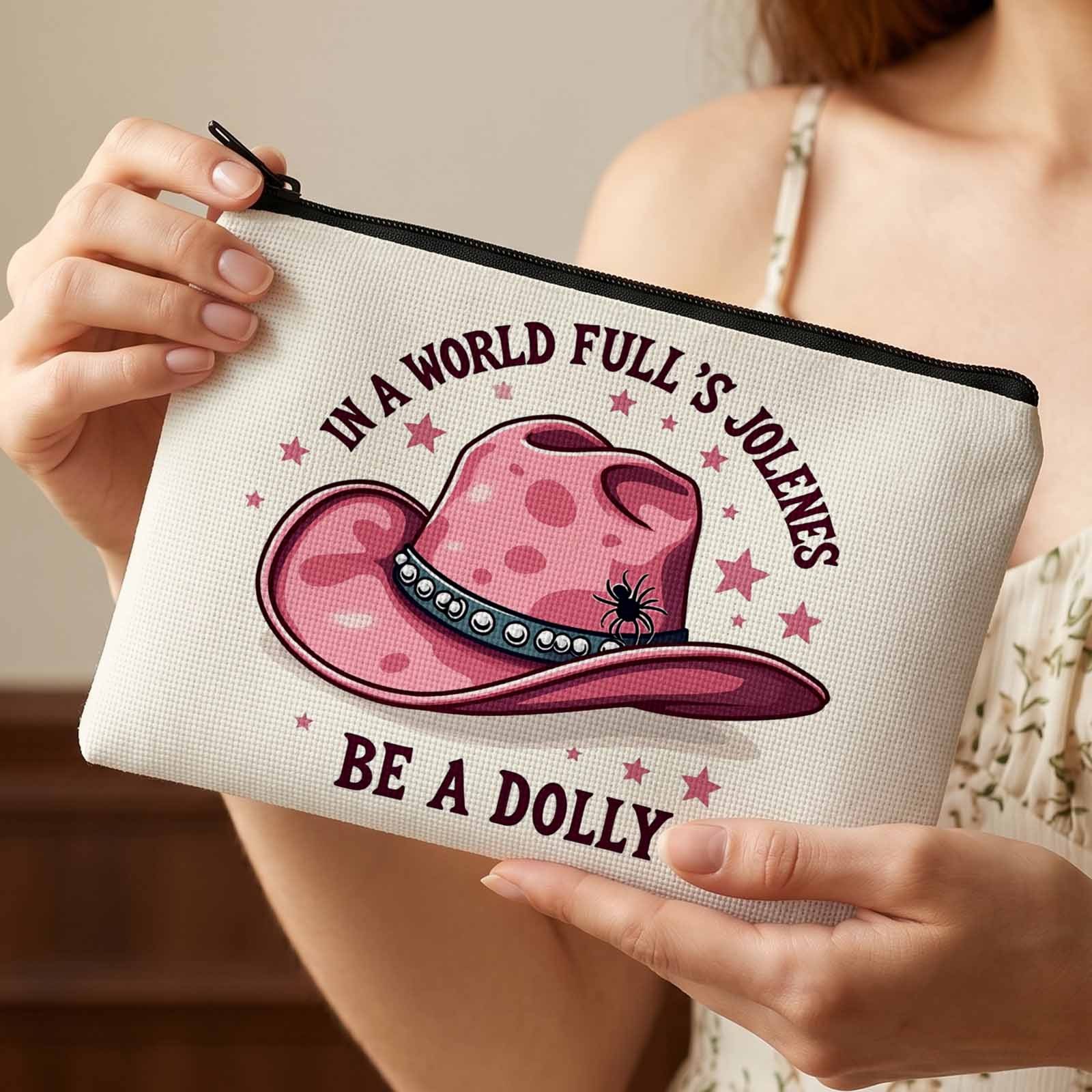 TEMU 2d Flat Printing Makeup Bag, Whimsical Hat Design Perfect For Travel Or Daily Use With , Fun Personality, 2d Flat