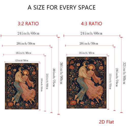 tarot art mystical poster maximalist wall decor frameless vintage canvas
