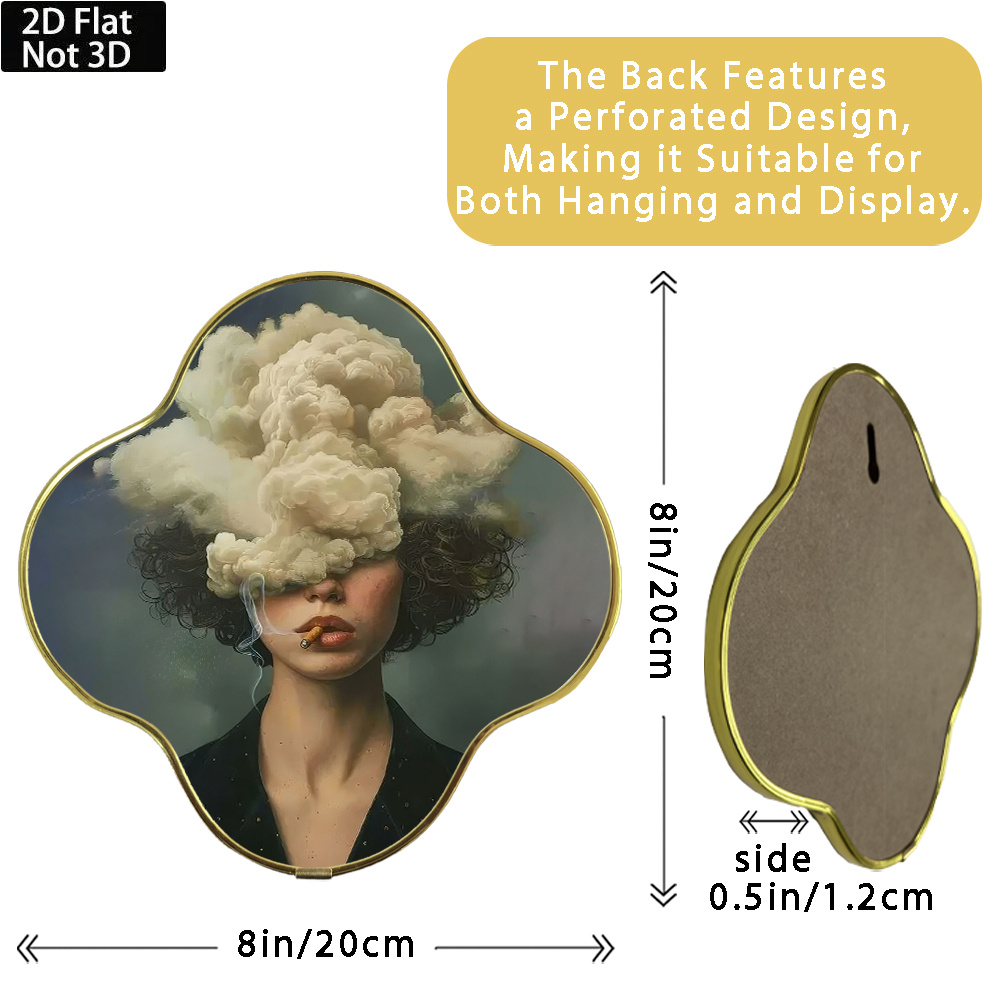 TEMU 1pc, 7.8x7.8in Clouds Of Reality Ethereal, , Gothic , Gothic For Art, Perfect For Art Gallery, Construction, A Addition To Any Decor Collection,