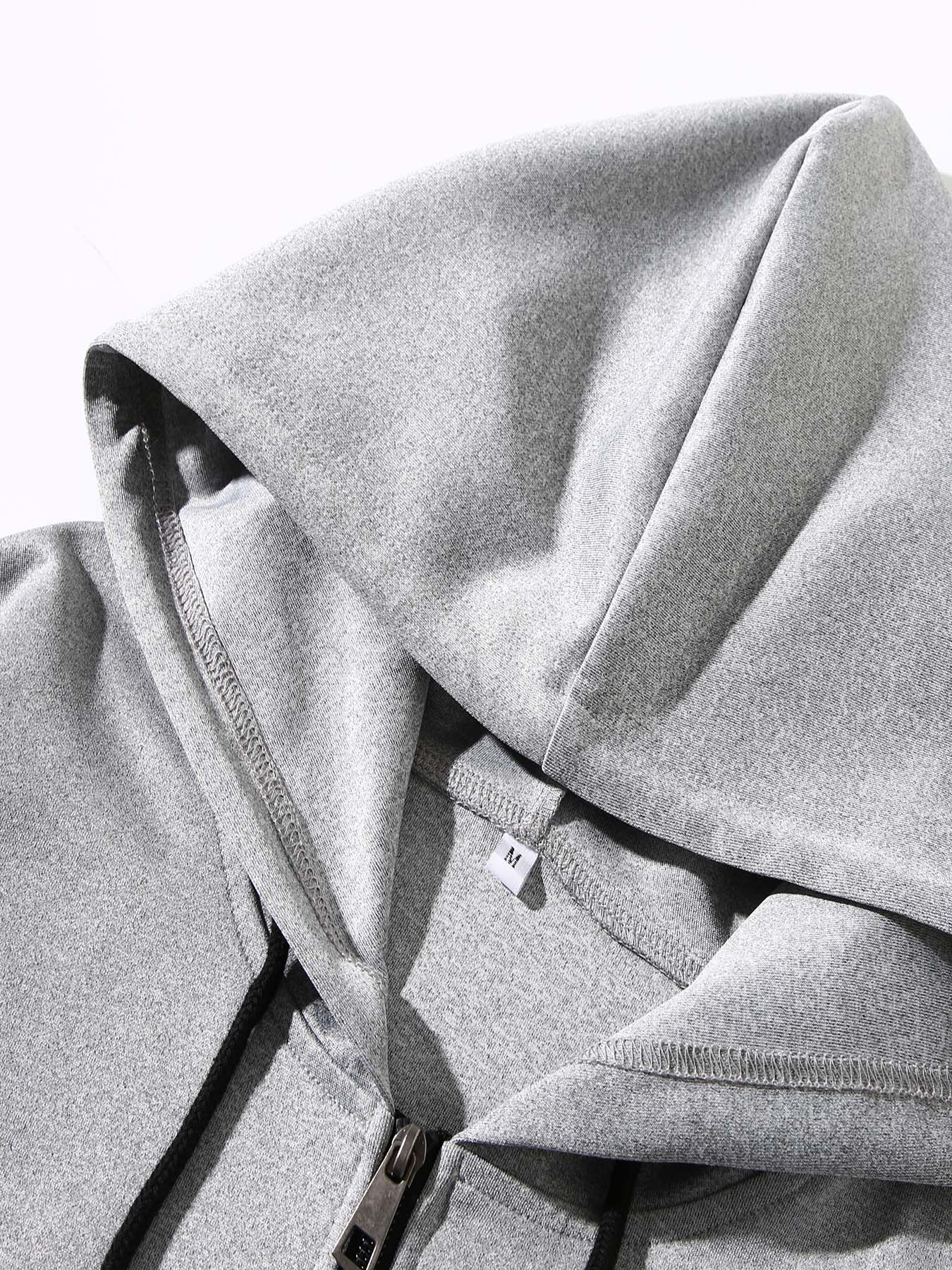 Men S Casual Zip-Up Hooded Jacket, Prancing   Print - Polyester Material, Machine Washable, Fashionable Casual Wear Quality Item