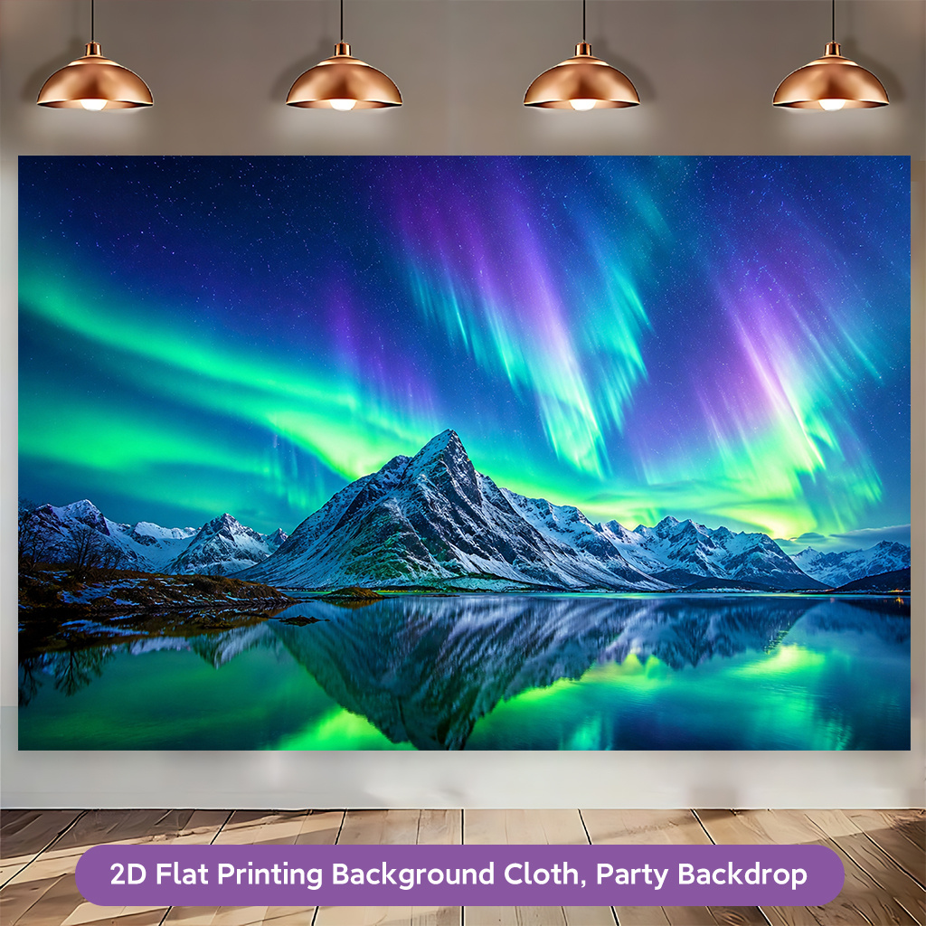 Northern Lights Borealis Backdrop Banner