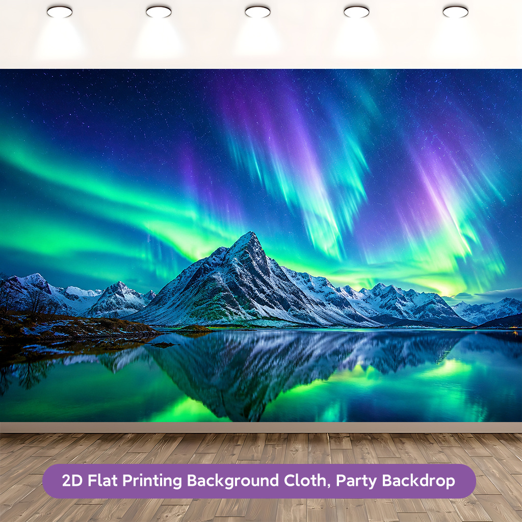 Northern Lights Borealis Backdrop Banner