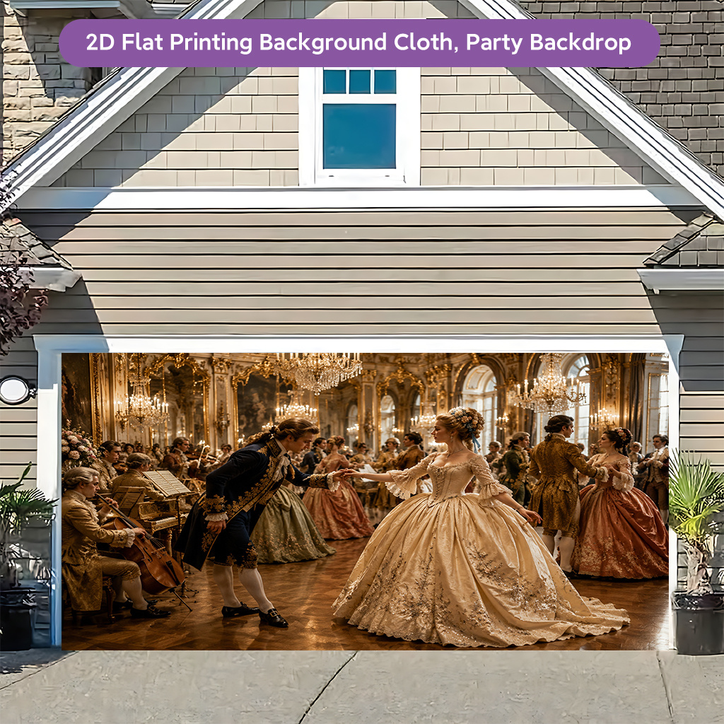 Elegant Ballroom Dance Polyester Banner Decor