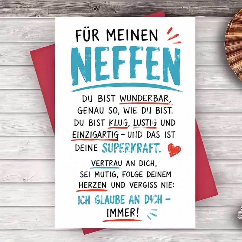 TEMU 1 Envelope And 1 Greeting Cardinspirational Greeting Card For Nephew Encouragement And Support Message For Birthday Or Graduation Gift Card