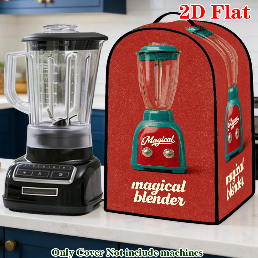 1pc Retro Electric Blender Cover Compatible for Blenders & Food Processors, Appliance Cover with Retro, Decorative Suitable for Blenders, Dust, Fits for Blenders and Food Processors, 2D Flat
