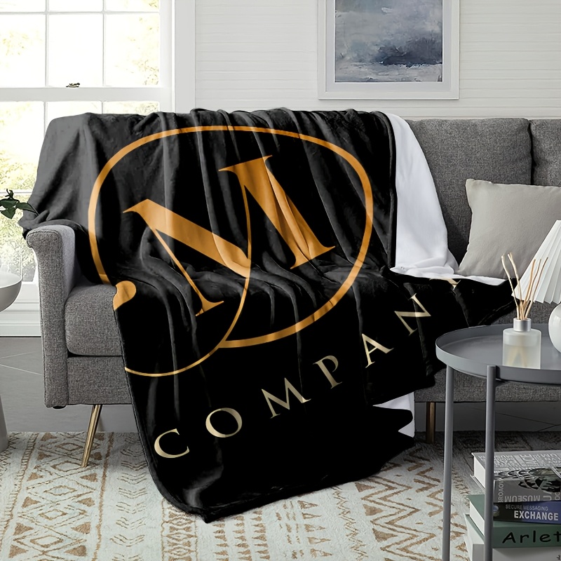 Personalized Custom Logo Photo Name Text Flannel Blanket, Cozy Gift