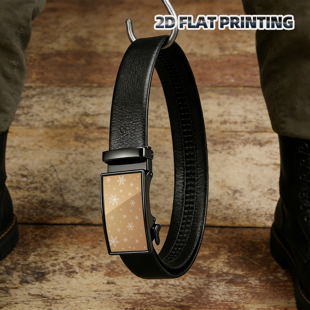 Men's Winter Snowflake Belt with Adjustable Buckle