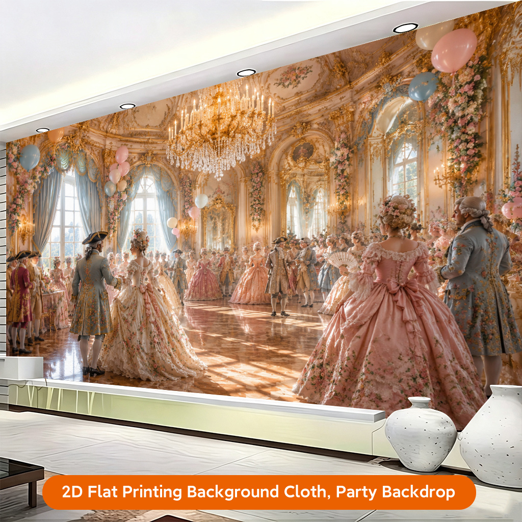 Grand Ballroom Lavish Attire Background Cloth Banner