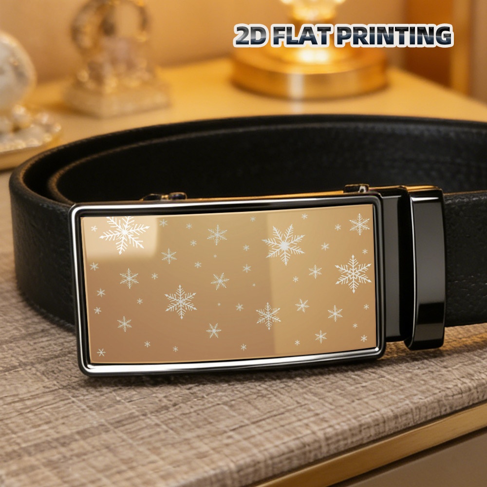 Men's Winter Snowflake Belt with Adjustable Buckle