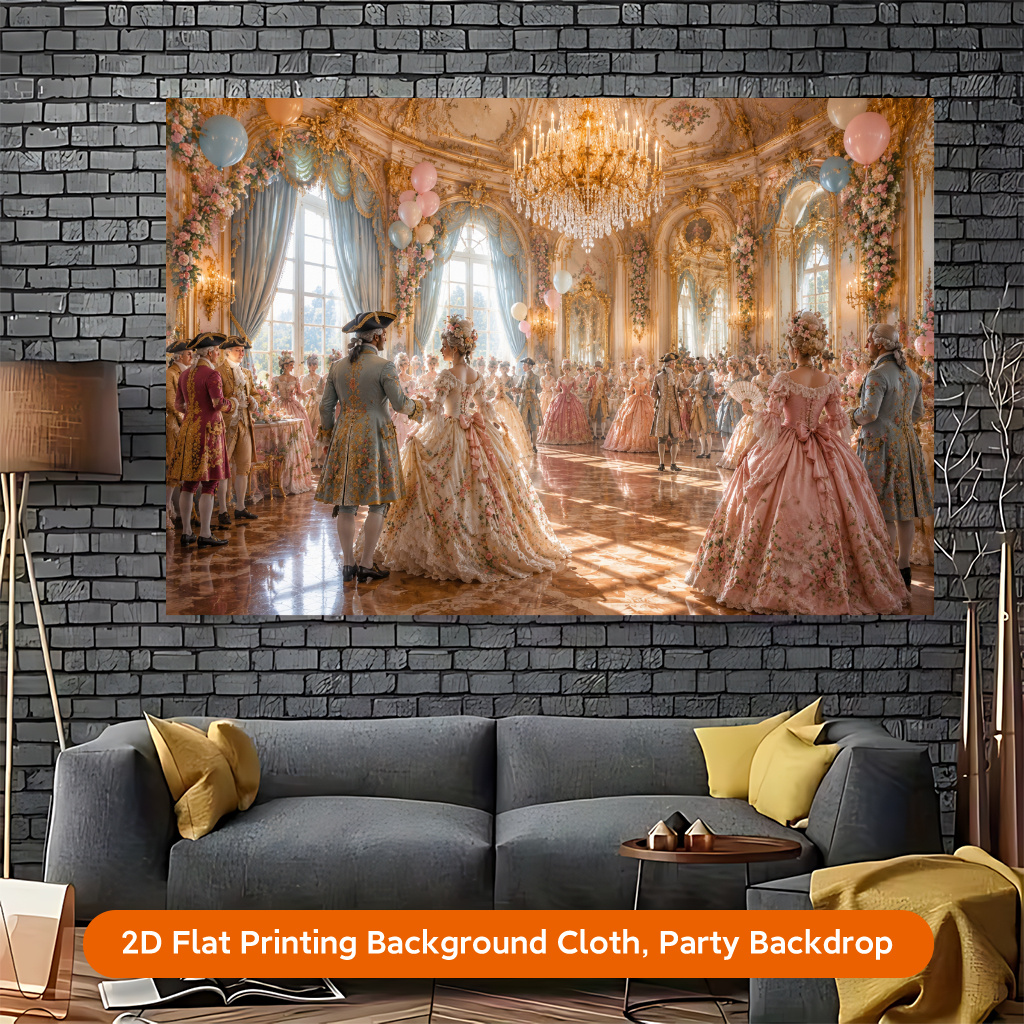 Grand Ballroom Lavish Attire Background Cloth Banner