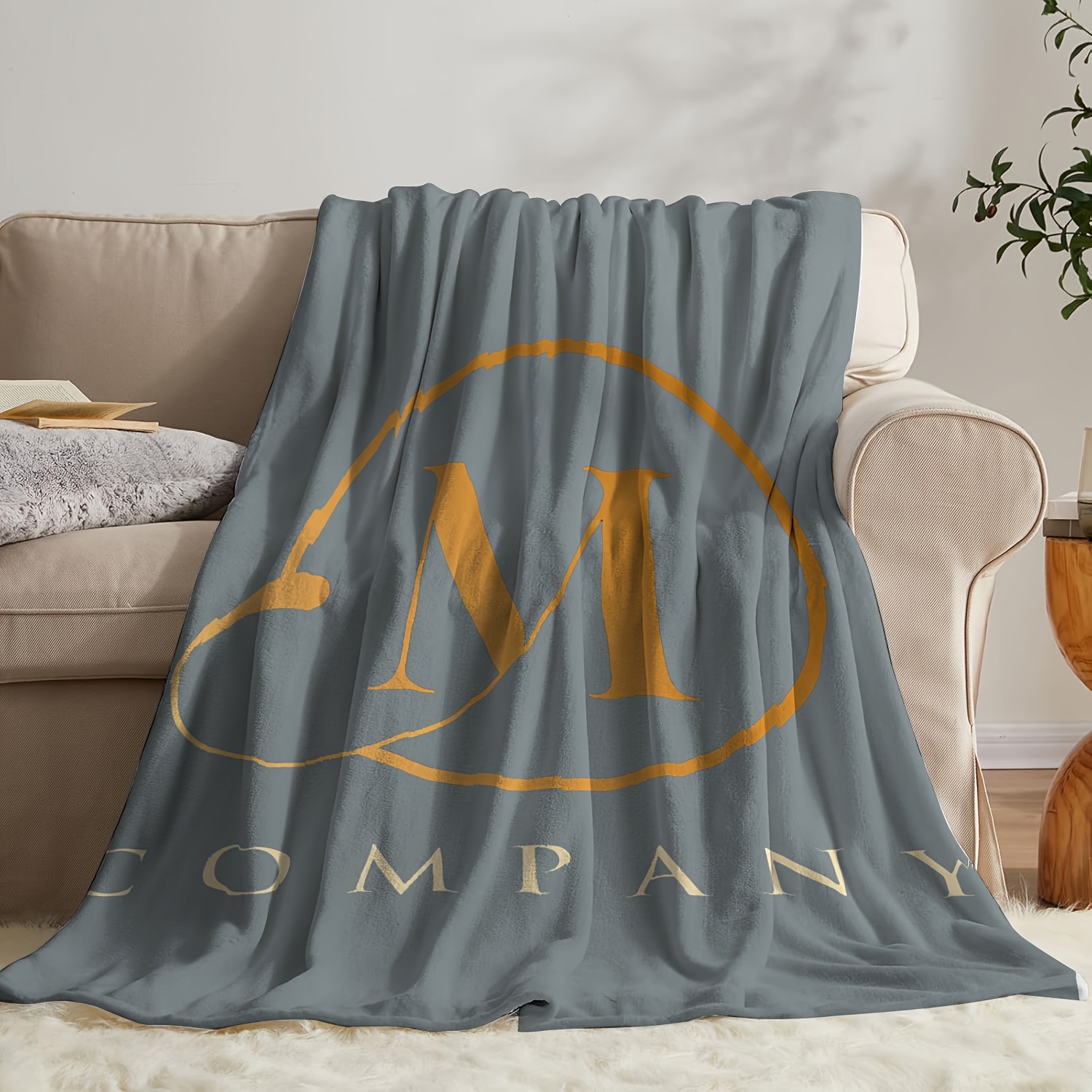 Personalized Custom Logo Photo Name Text Flannel Blanket, Cozy Gift