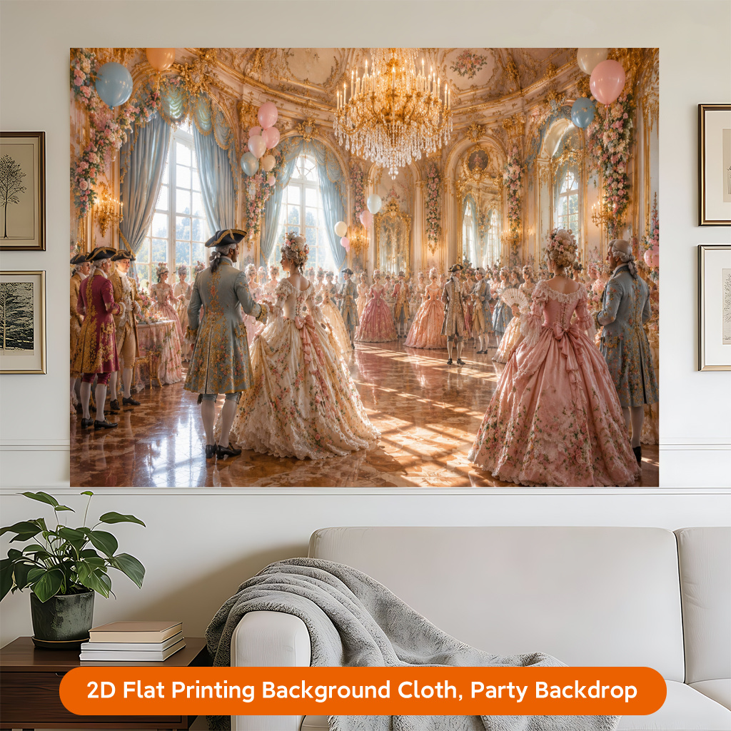 Grand Ballroom Lavish Attire Background Cloth Banner