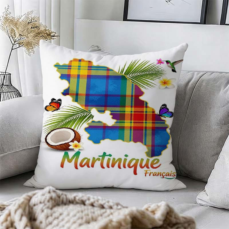 TEMU Taie d'oreiller 1 pièce imprimée française de la Martinique, impression 2D , lavable en machine et durable, convient pour la décoration
