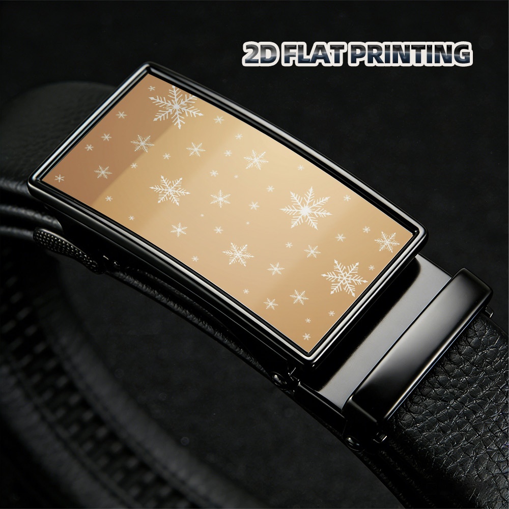 Men's Winter Snowflake Belt with Adjustable Buckle