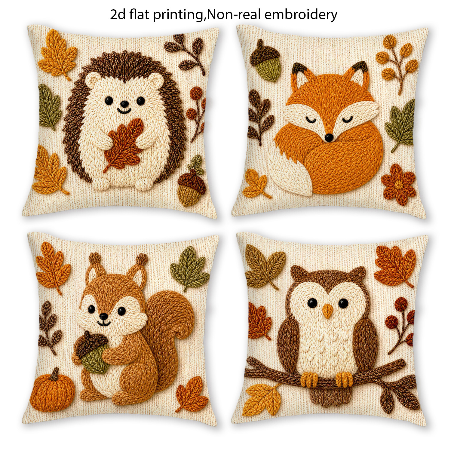 TEMU 2pcs/4pcs Bohemian Woodland Animal Throw Pillow Covers Suitable For Bedroom, Living Room, Sofa - & Deer Cushion Covers With Zipper Closure,