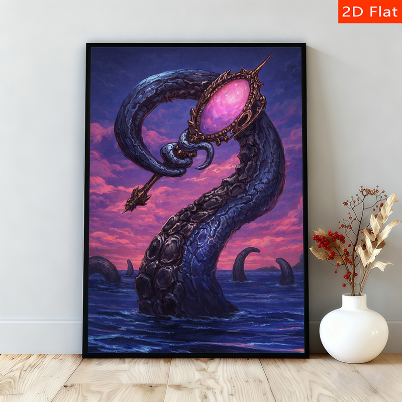 item picture 2d flat 2d flat 2d flat 2d flat 1pc mysterious   mirror modern retro frameless canvas wall   quality printed poster suitable for   and office decor christmas home decoration wall art gift