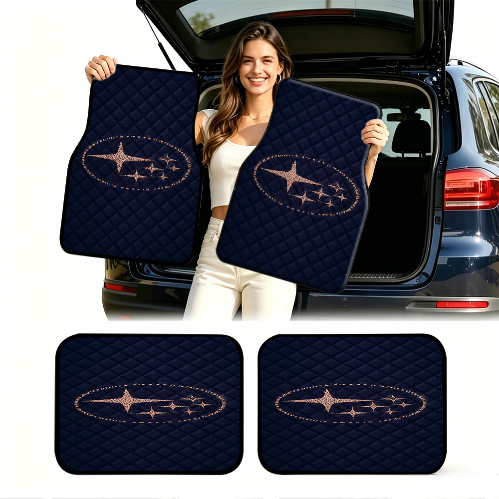 TEMU 4pcs Set, Universal Car Floor Mats, Shining Stars Style Pattern Car Mats, Car Interior Decoration, For Car Accessories, Suitable For