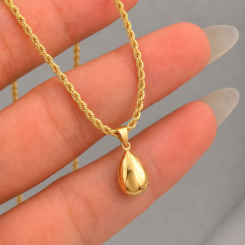 TEMU Catena intrecciata con ciondolo a in acciaio inossidabile 304, resistente al sudore 'acqua, non sbiadisce, versatile catena per clavicola per il