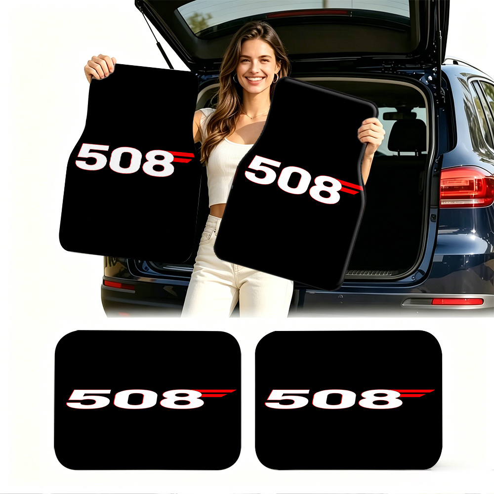 TEMU 4pcs Set, Universal Car Floor Mats, Retro Style Patterned Car Mats, Car Interior Decoration, For Car Decoration, Suitable For Suv/truck/sedan,