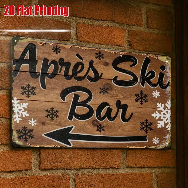 TEMU 2d Flat - 2d-flat, 1pc Après-ski Bar Wooden Sign Decor, Creative Tin Sign Garage Decoration, Lettering, High-, Home Decorators, 2d Flat, Perfect