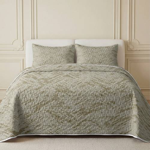photo de l'article ensemble de 3 pièces beige avec motif de texture os de poisson (housse de lit x 1, taies x 1/2, garnitures non incluses), respirant et confortable pour toutes , cadeau, convient aux hôtels, auberges, chambres