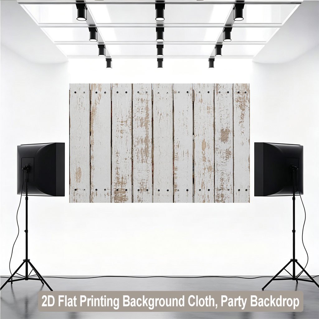 2D Flat Printing Backdrop Banner with Wooden Design