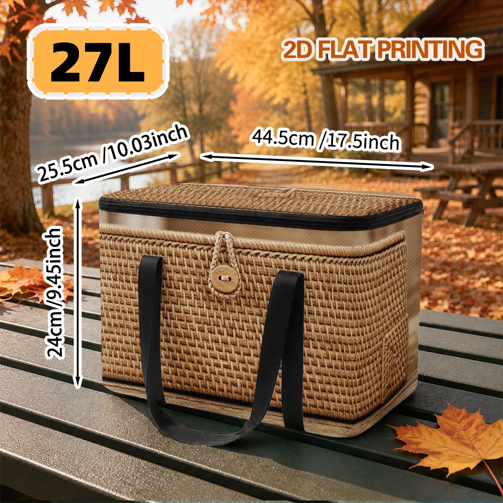 TEMU Boîte de rangement 2D plate, 1 pièce, sac à lunch isotherme, glacière pour utilisation en étal, et conservation du froid des aliments pour - air